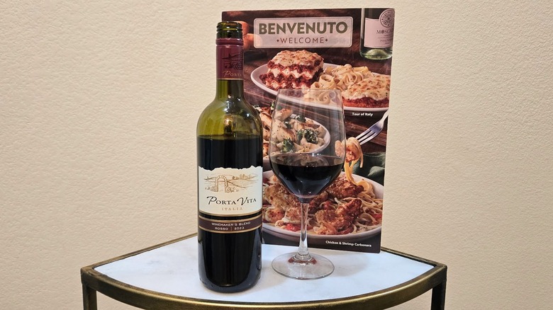 Porta Vita Winemaker's Red Blend and glass