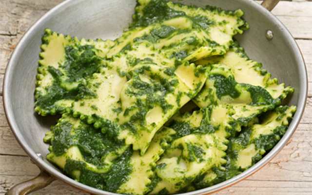 Potato Ravioli With Nettle Cream