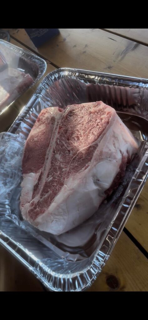 Butcher cut it just a hair too big 4.5lbs porterhouse