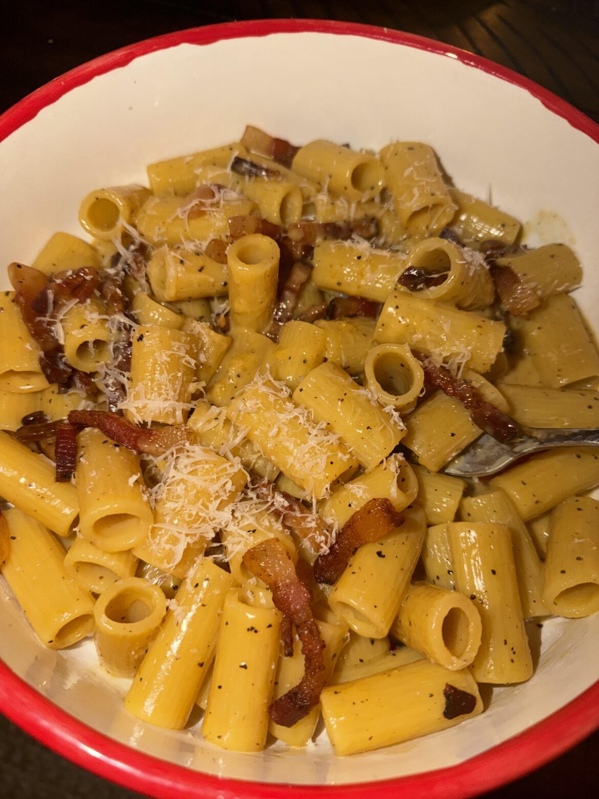 Made Carbonara in my new saucier last night. Simply the best pasta ever!!!