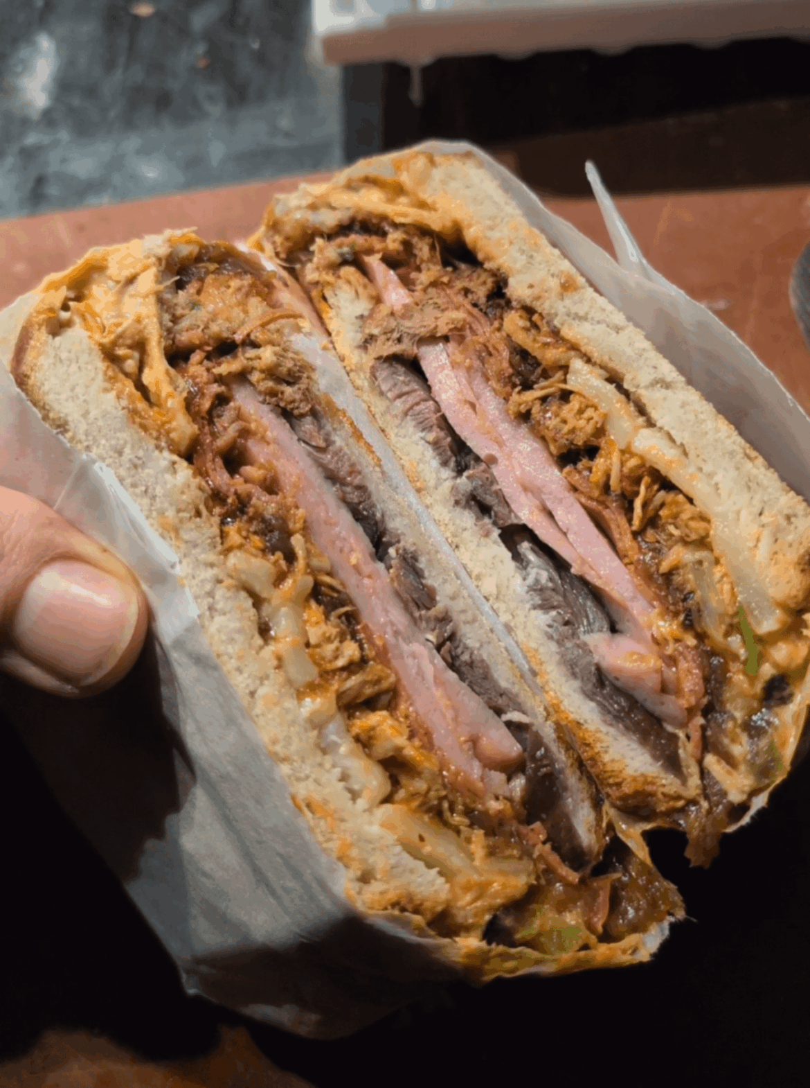 Made this delicious monstrosity from random leftovers