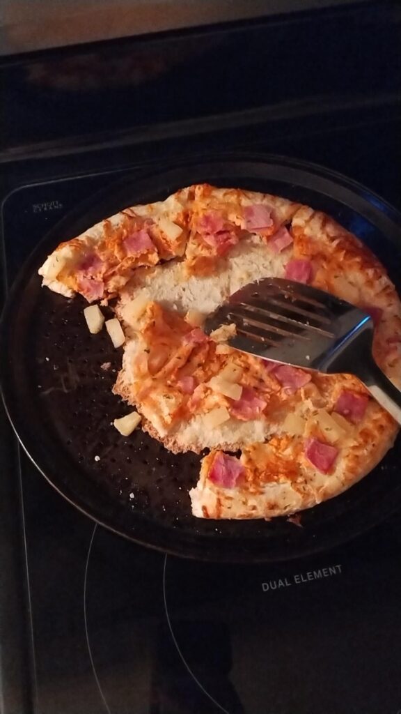 My pizza didn't want to leave the pan without a fight