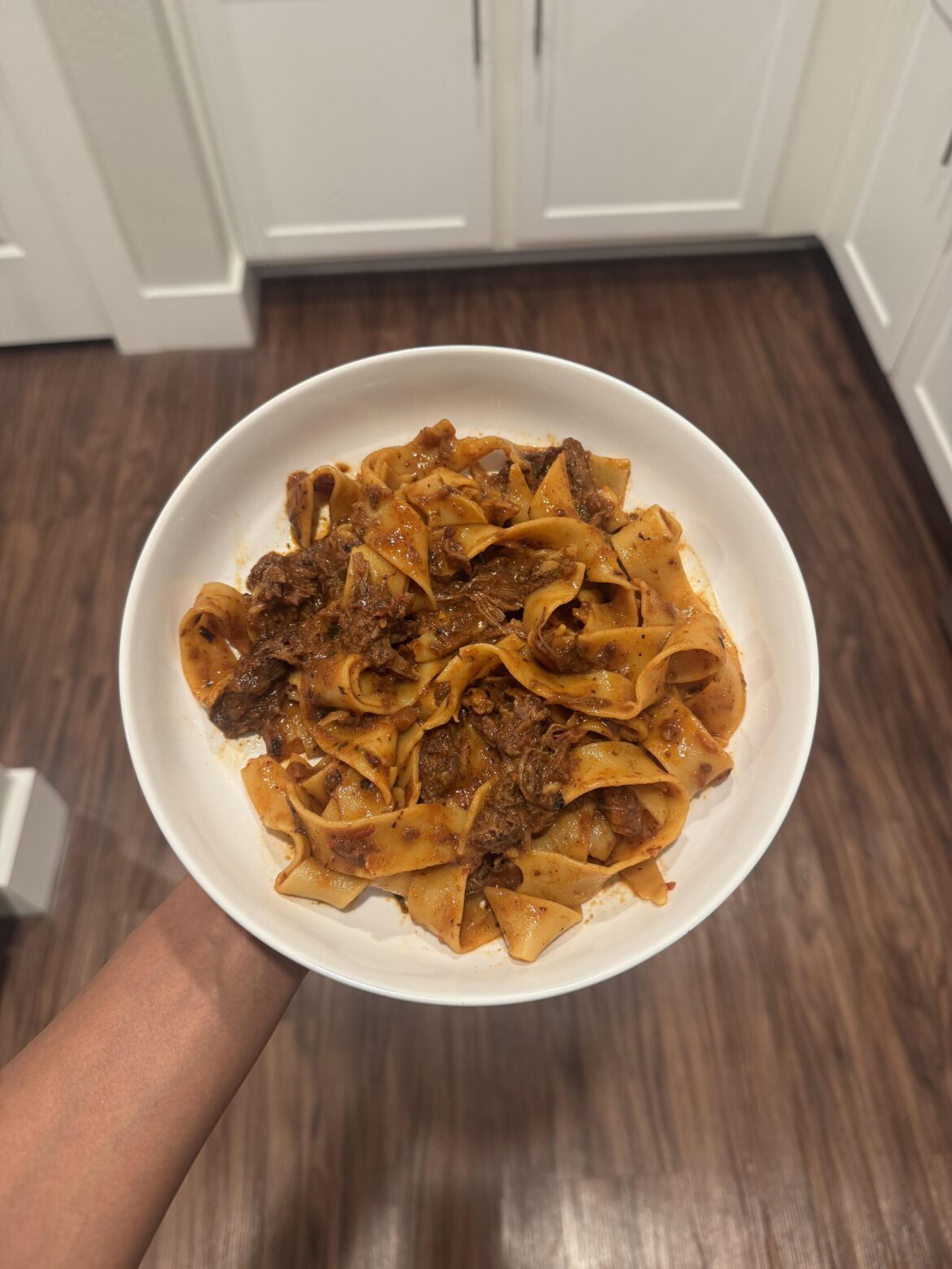 Made braised beef short rib ragu w/ pappardelle