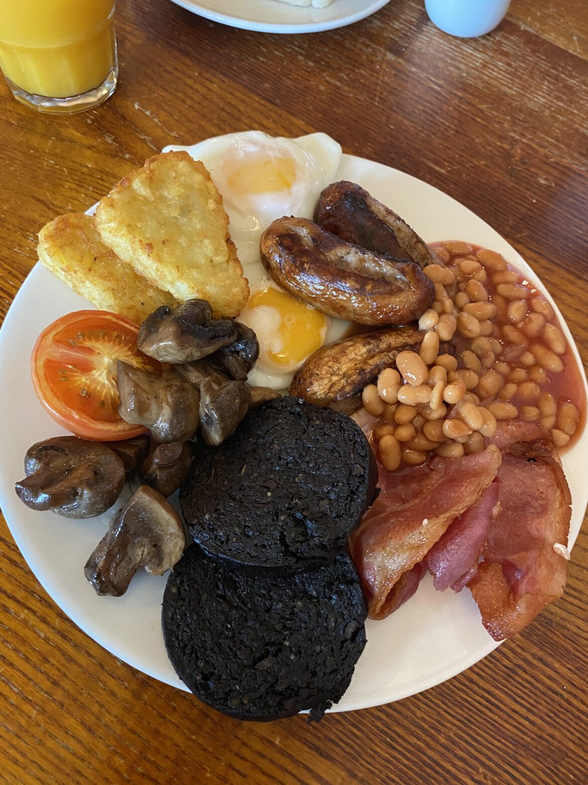Premier Inn buffet. Disgruntlement over tamper-proof conveyor toaster settings is giving hungover strangers from all walks of life common ground to bond non-verbally via glances, tuts and sighs. £10.99
