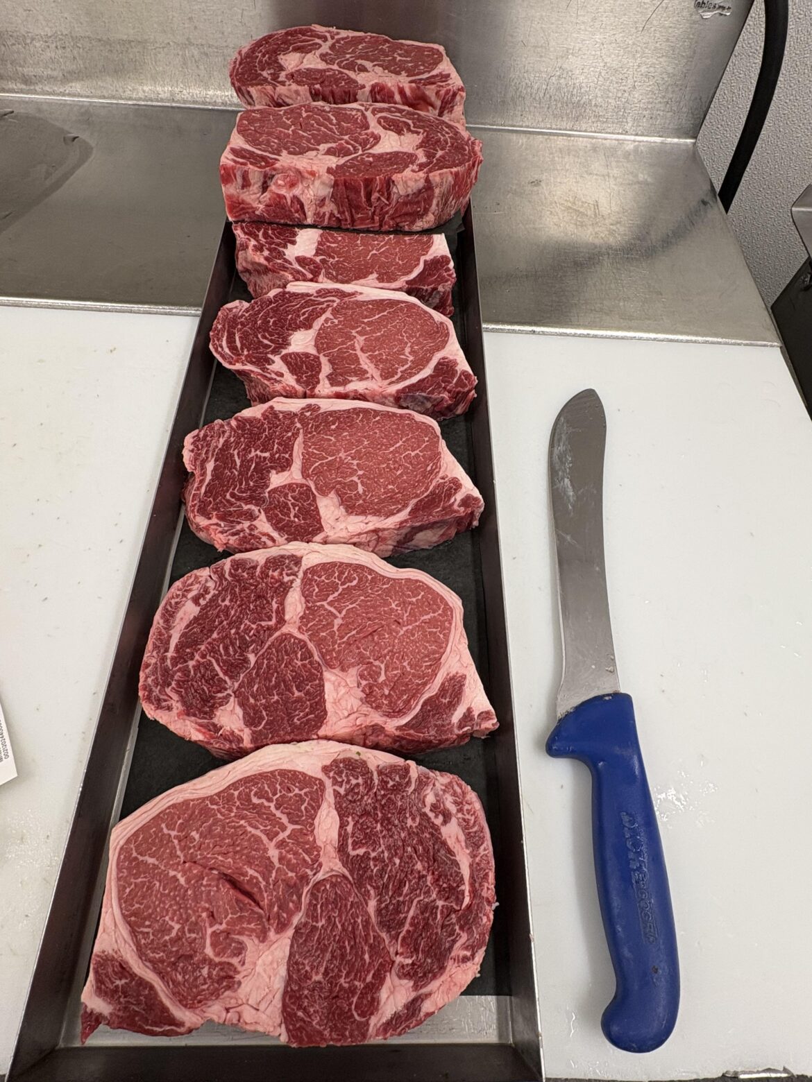 Some of the better looking choice ribeyes I’ve seen at work in a while!