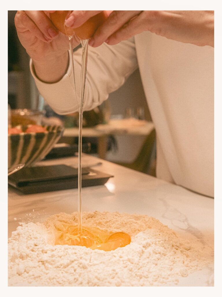 Took some pics of my sister making homemade pasta and meatballs