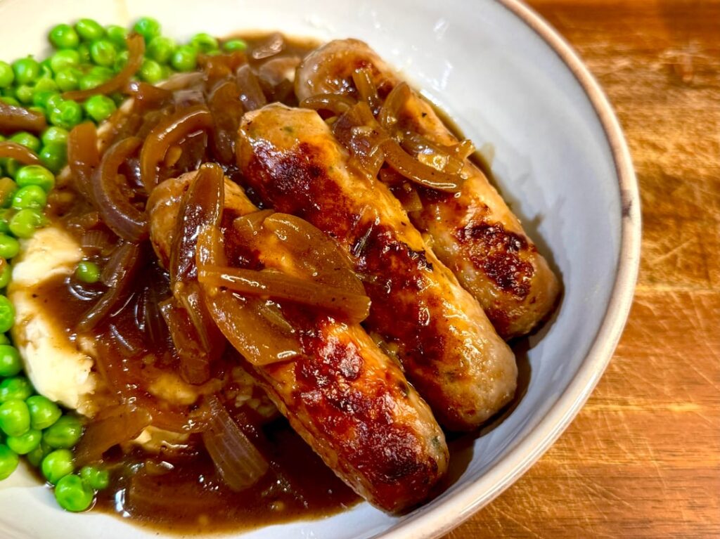 Bangers & Mash. Perfect for a cold, wet evening
