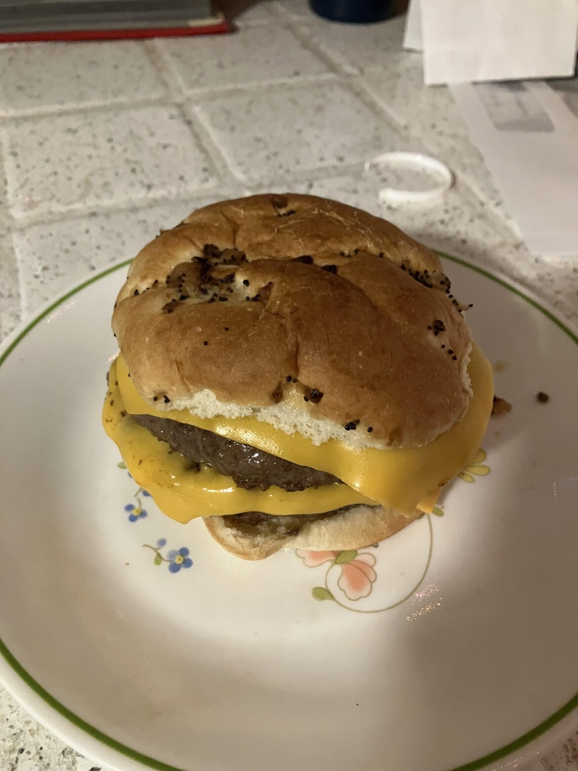 Homemade double on onion bun 😋