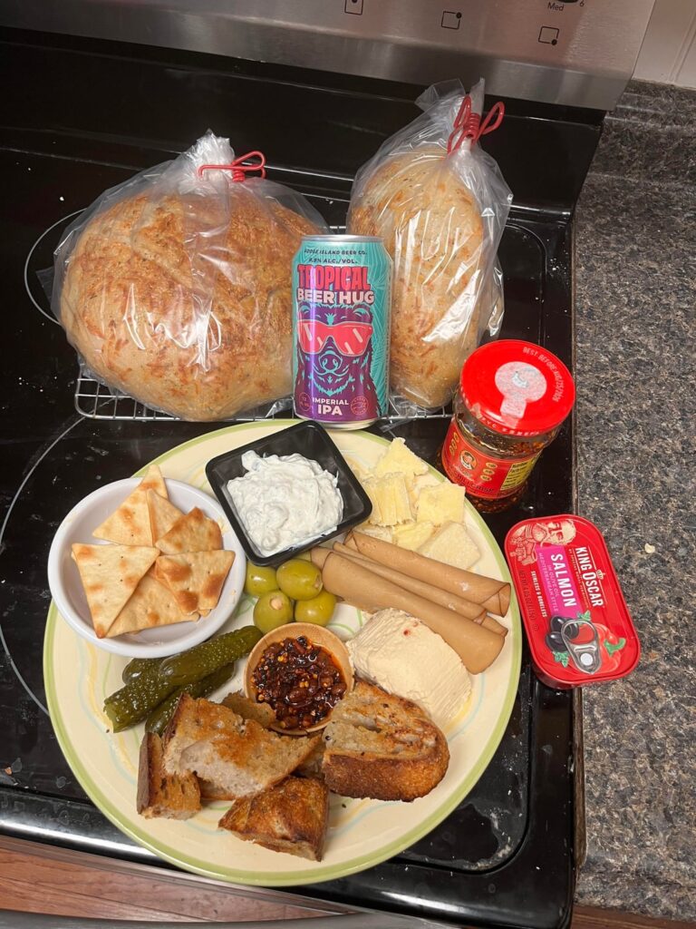 Charcuterie “girl dinner” plus a goated bev