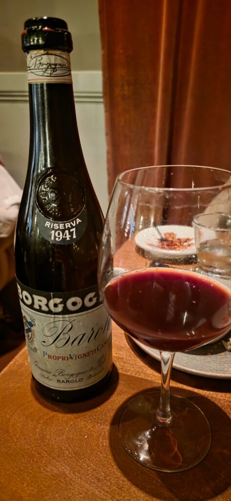 1947 Giacomo Borgogno & Figli Barolo Riserva! Timeless wine, still drinking young!