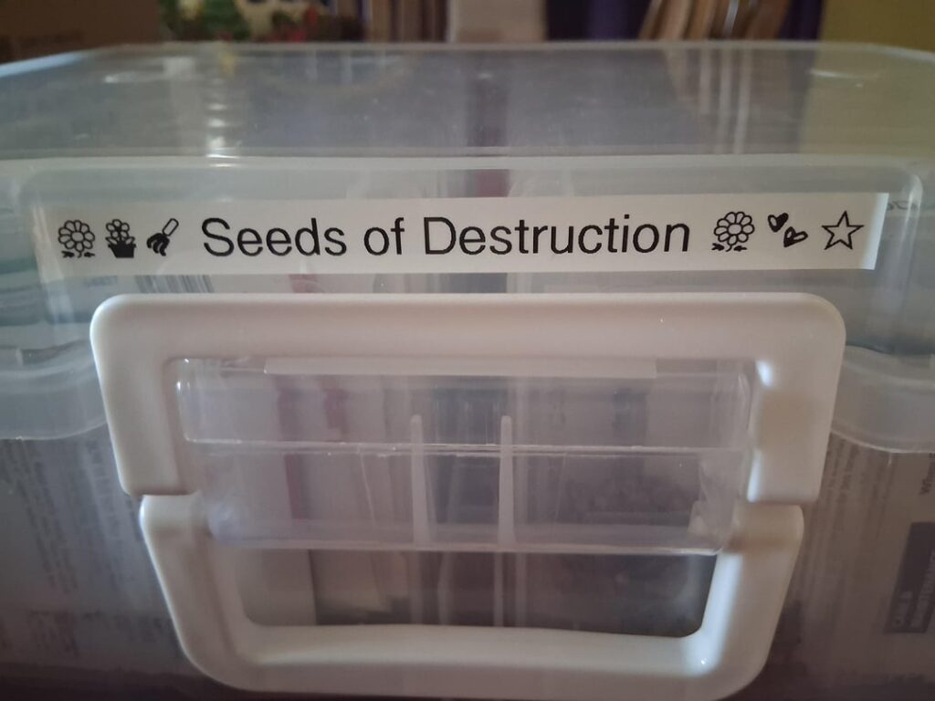 After keeping several seed packets in Mason jars around the house I finally organized my seeds