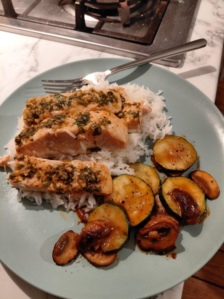 Oven roasted salmon is amazing