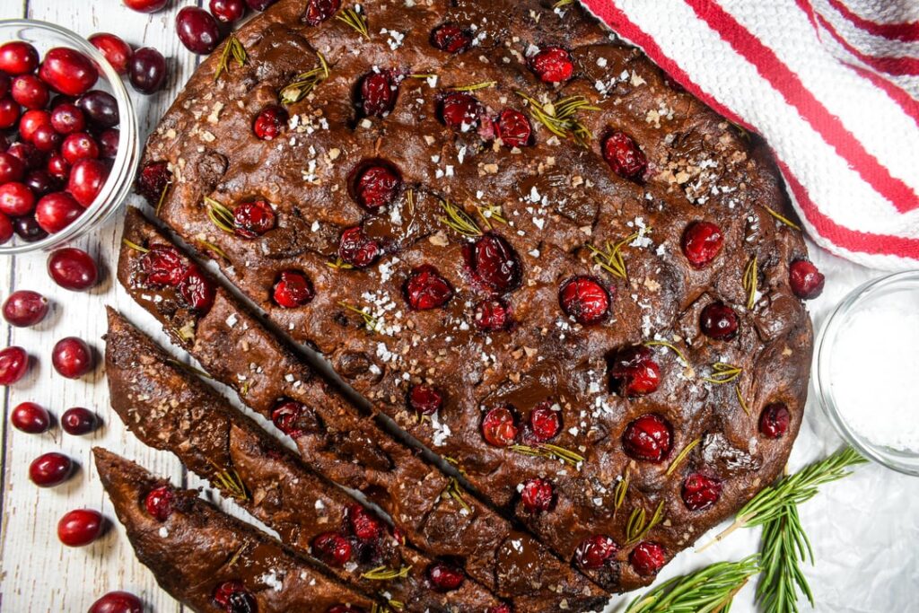 Chocolate Cranberry Focaccia