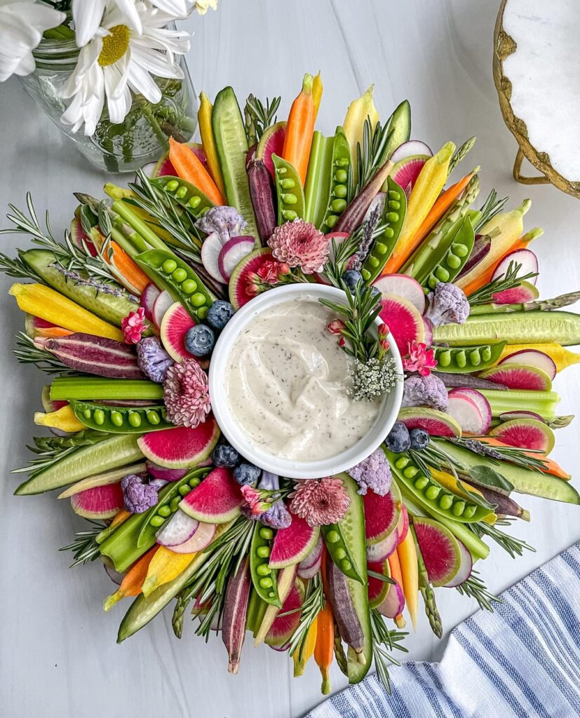 Not charcuterie, but a board nonetheless. Crudité Board 💚