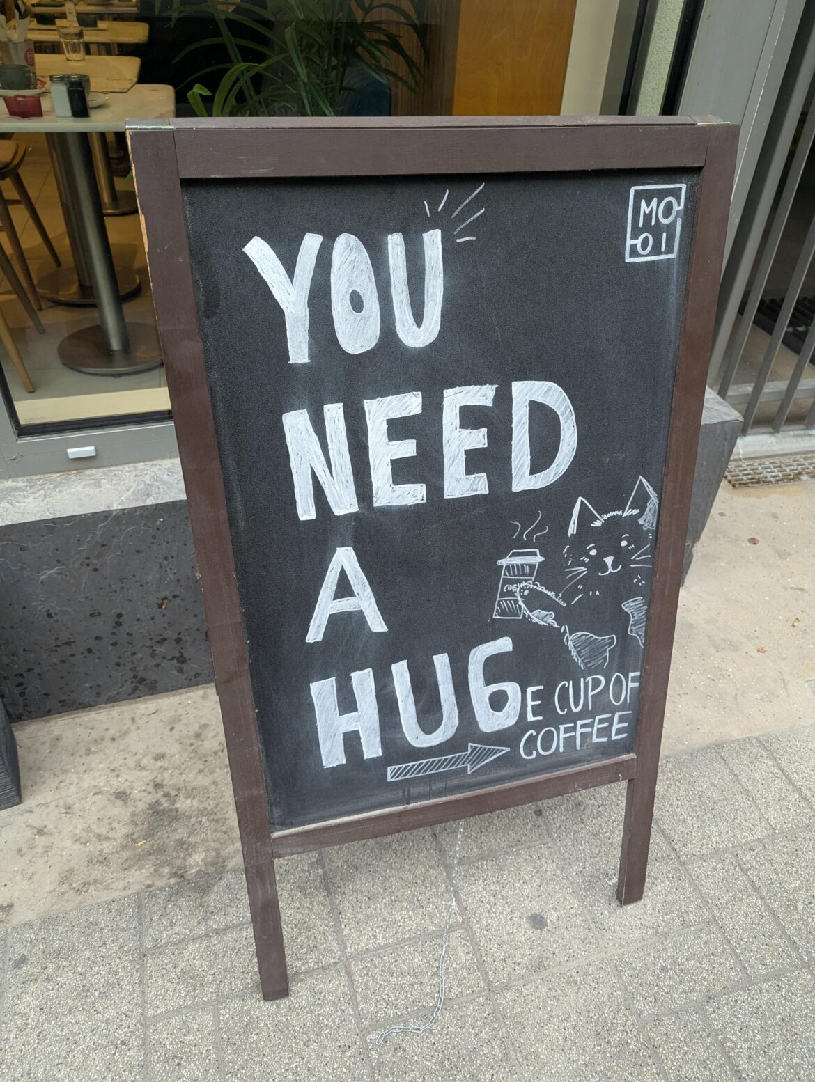 Outside a cafe in Budapest 😄