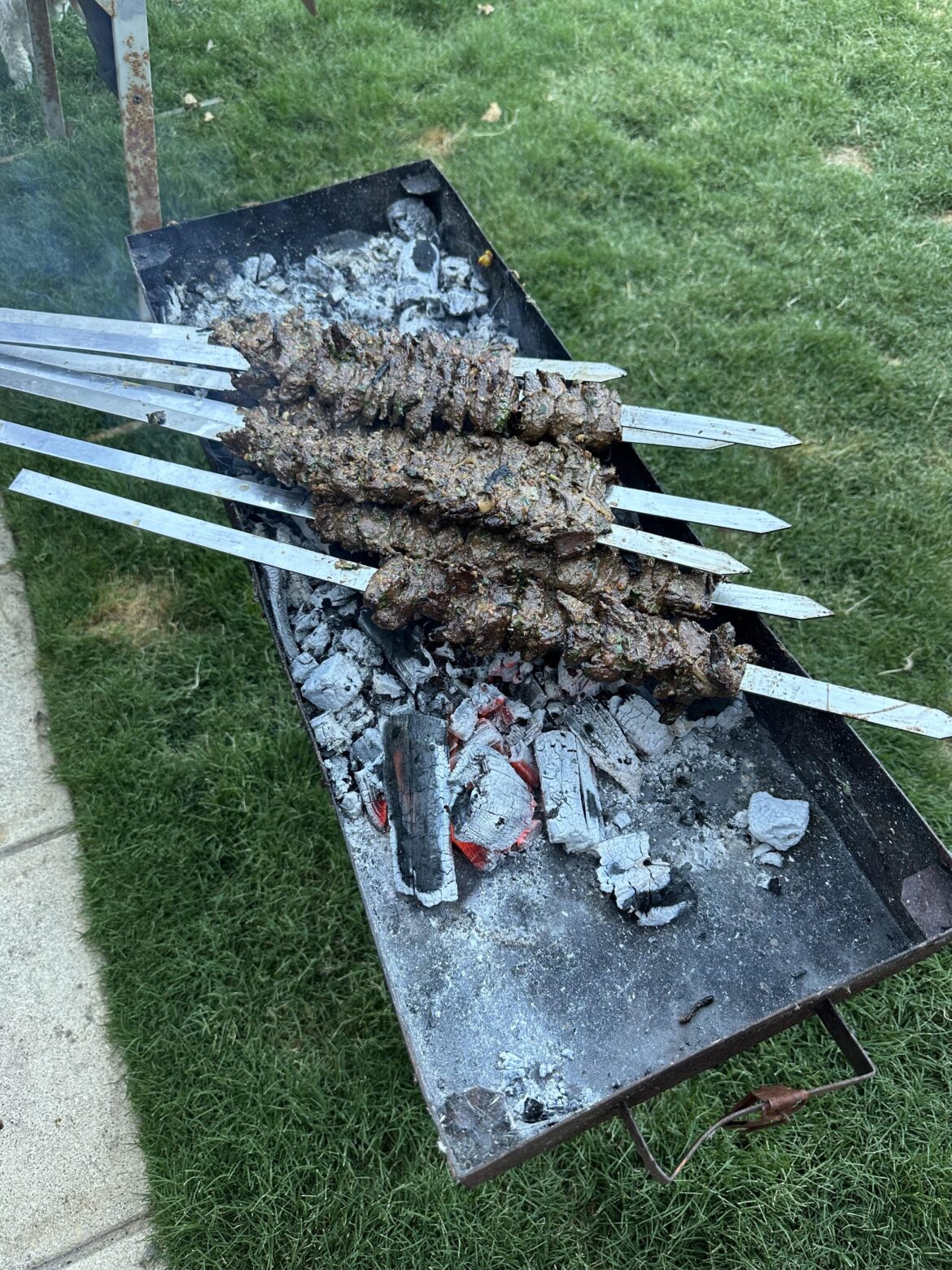 Made some traditional Persian Lamb Kabob