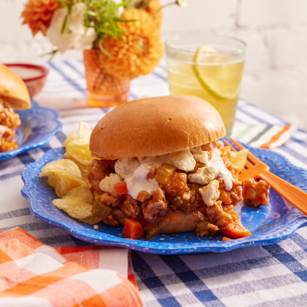 sandwich ideas buffalo chicken sloppy joes