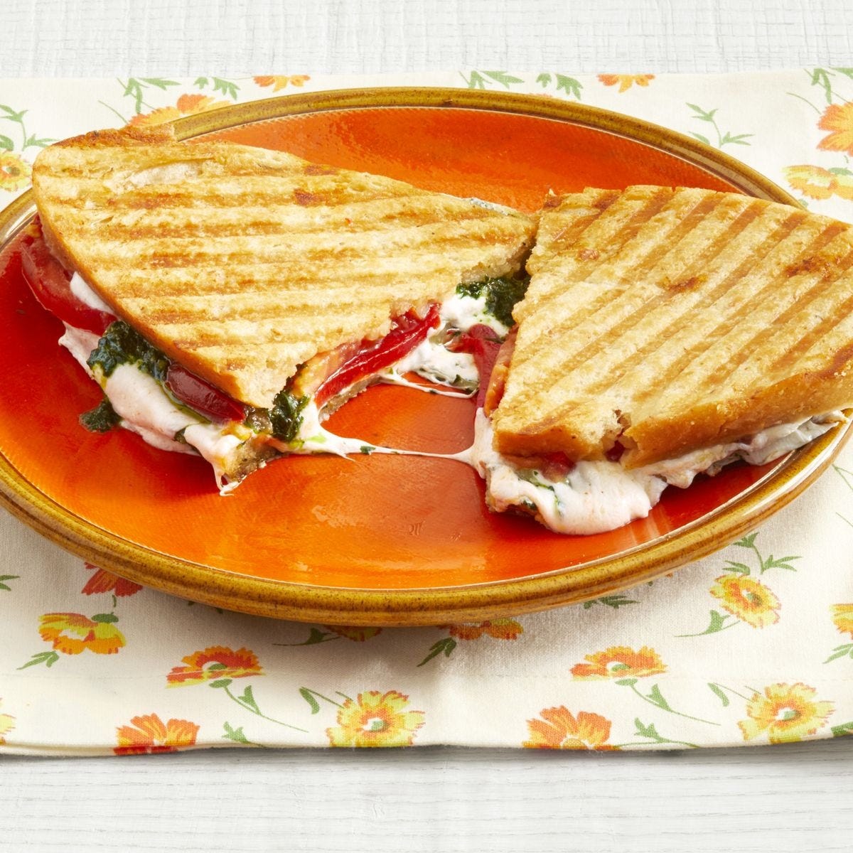 sandwich ideas pesto caprese panini