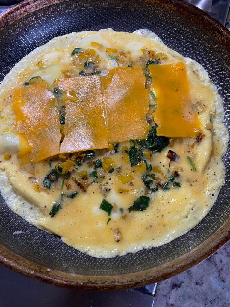 Making of a Veggie Omelette
