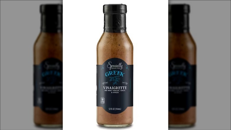 A jar of Specially Selected Greek Vinaigrette