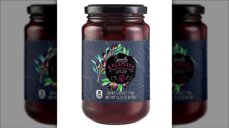 A jar of Specially Selected Kalamata Pitted Olives