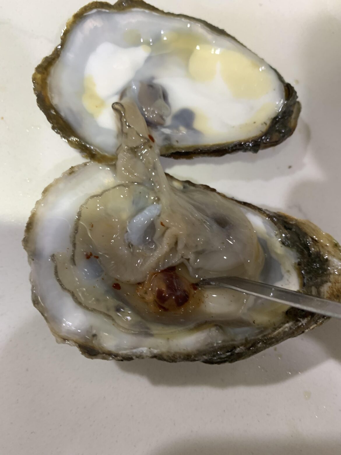 Baby Crab Inside My Oyster