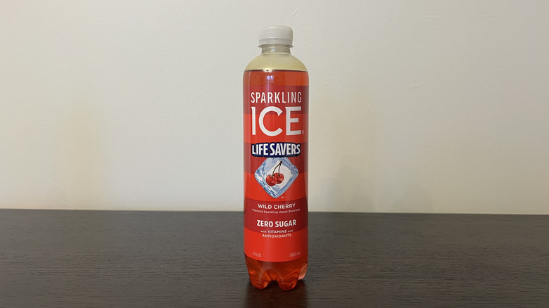 Wild cherry Life Savers Sparkling Ice in bottle