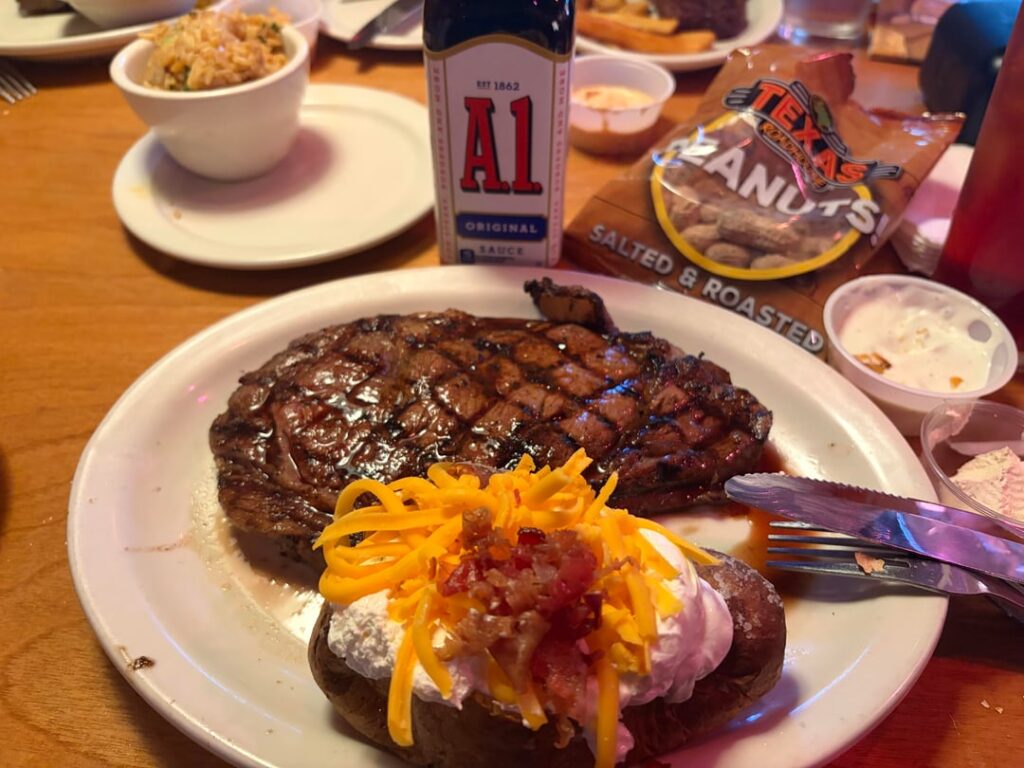 Celebrating a birthday at Texas Roadhouse