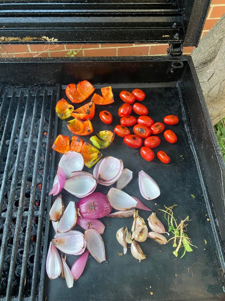 Salsa a la plancha in the molcajete