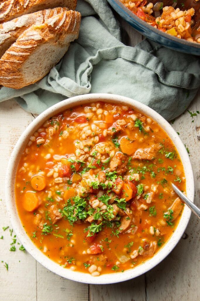 Vegan "Beef" Barley Soup