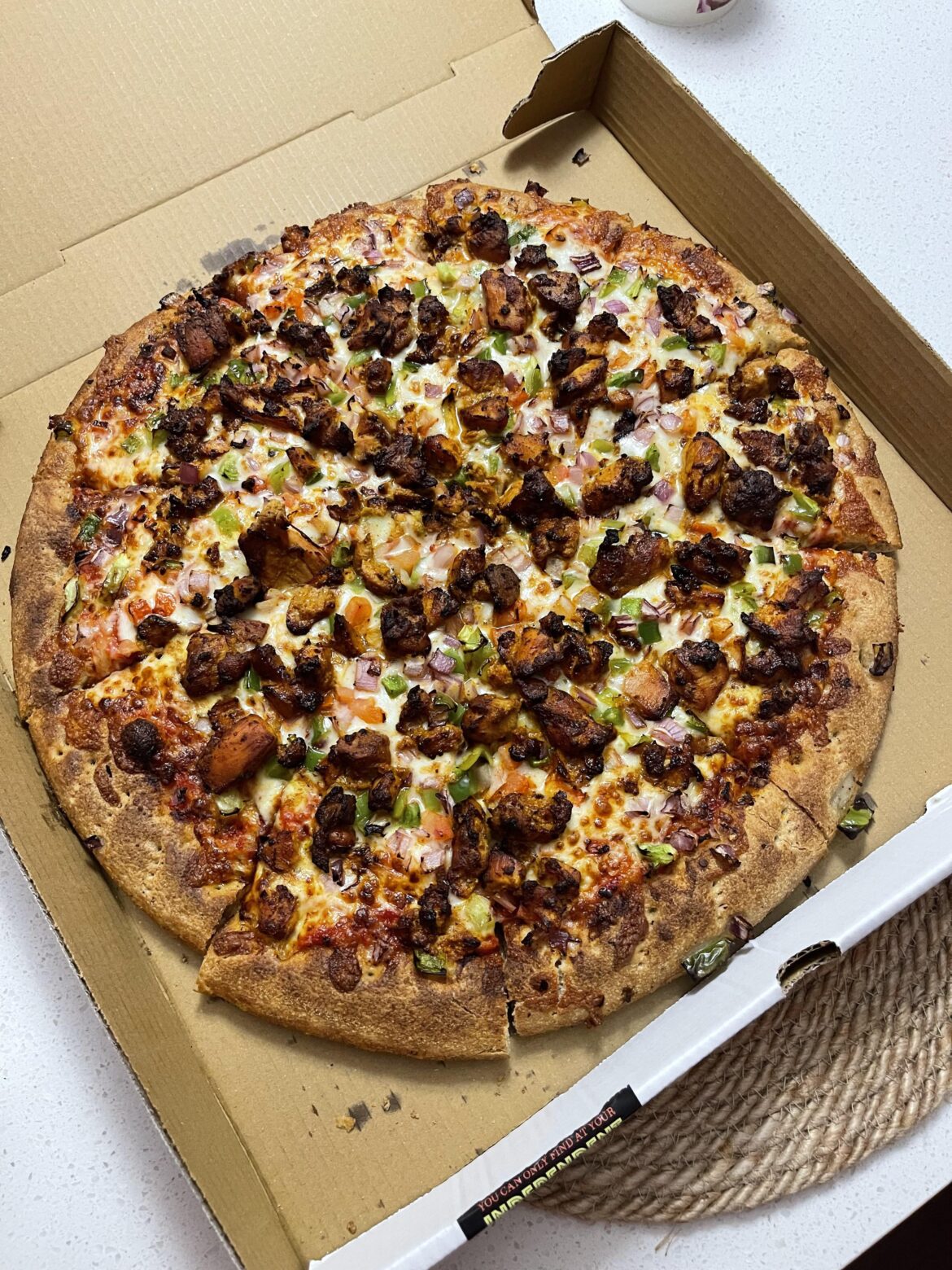 Reunion 64 Indian pizza at Hi Sign brewery