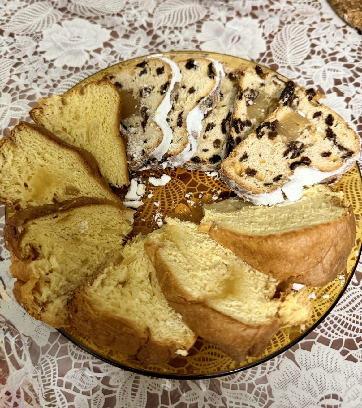 New Year’s breakfast clear out - last of the Panettone and Stollen