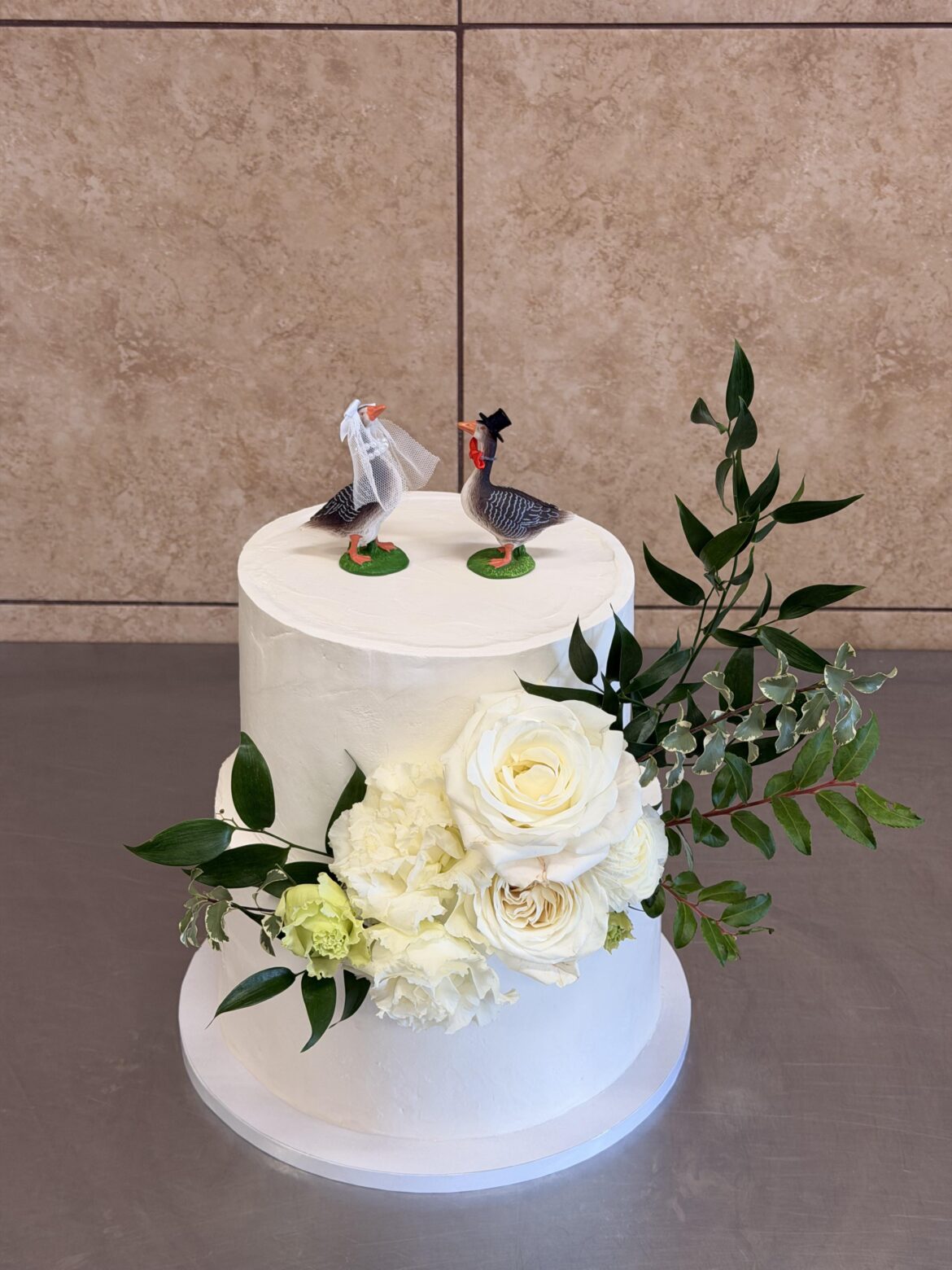 very first wedding cake order done 😭