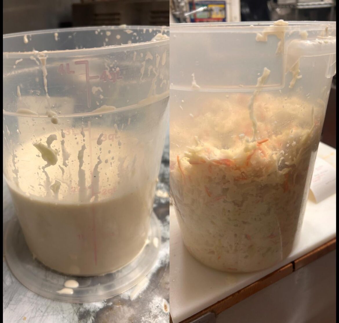 The amount of liquid I strained out of my coworkers coleslaw. And t was still super creamy after lol