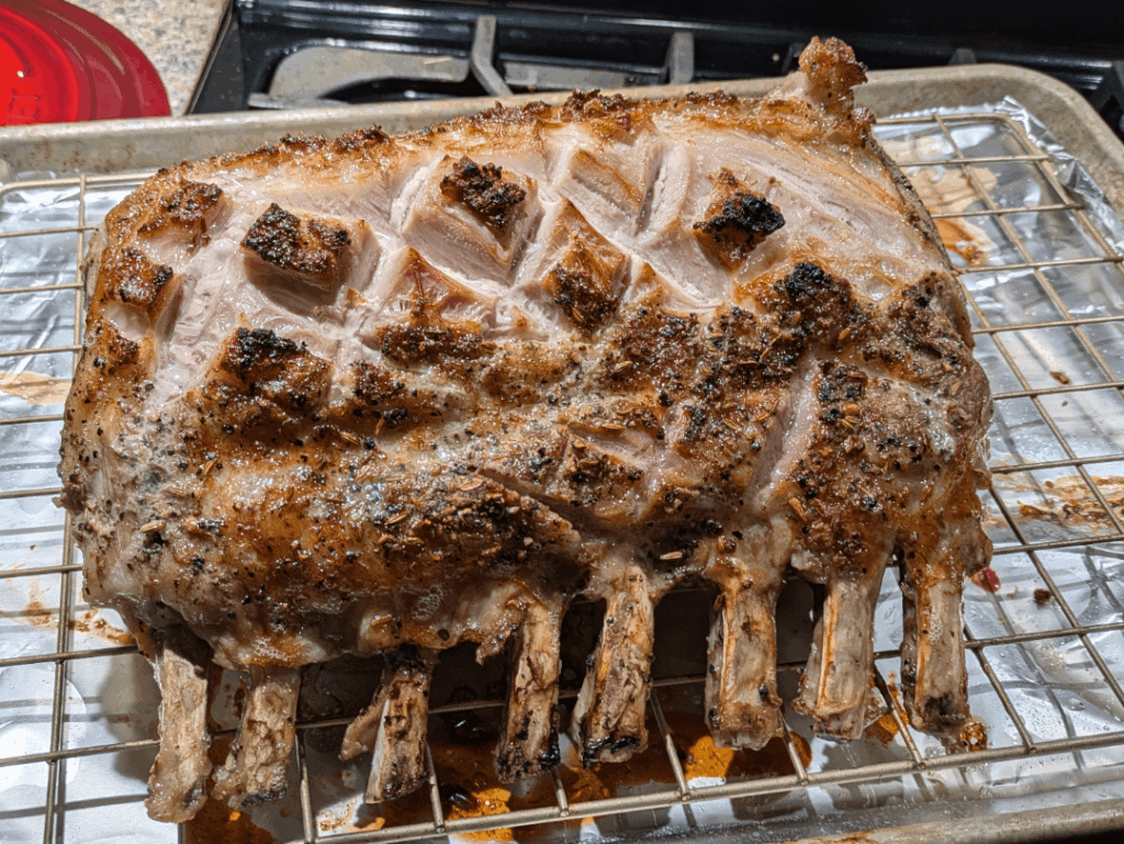 Costco Rack of Pork. Best $18 you can spend