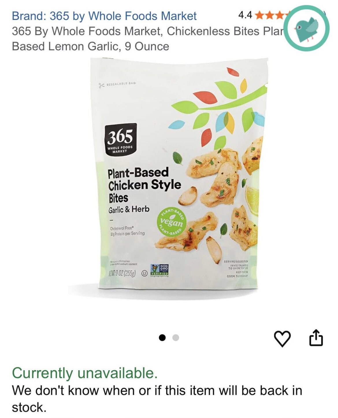 Replacement for the 365 Chicken-style bites?