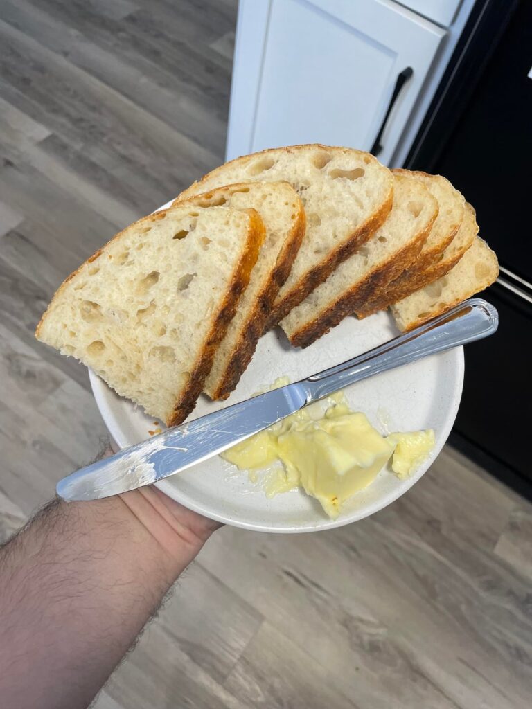 -30c calls for sourdough and warm butter
