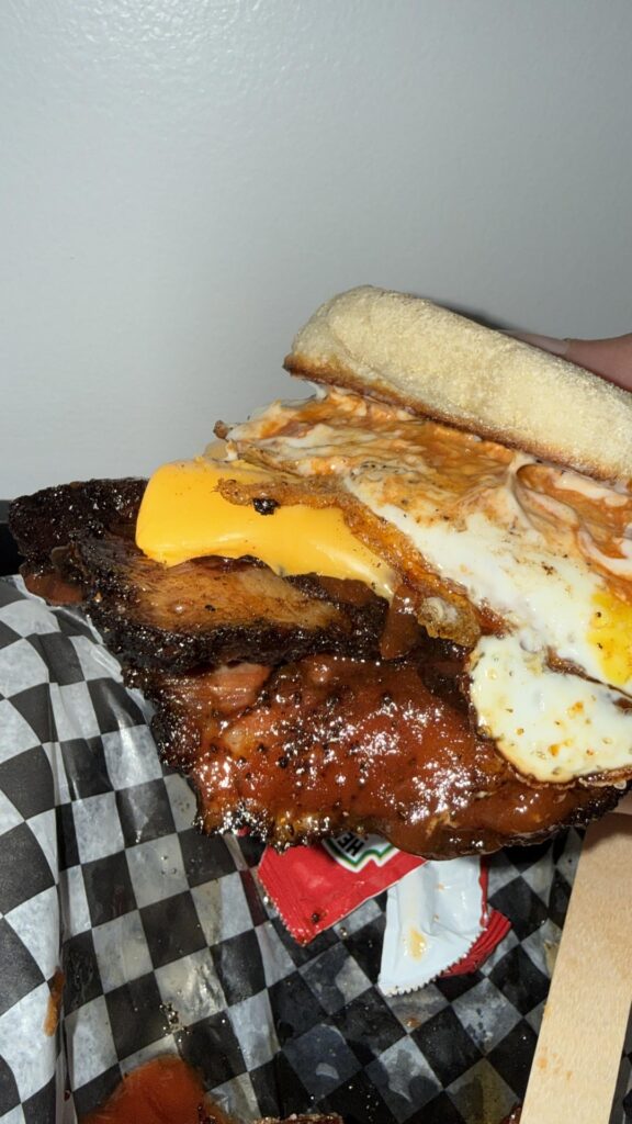 Hot Pork’s BBQ combo + Mola’s Caramelised banana latte