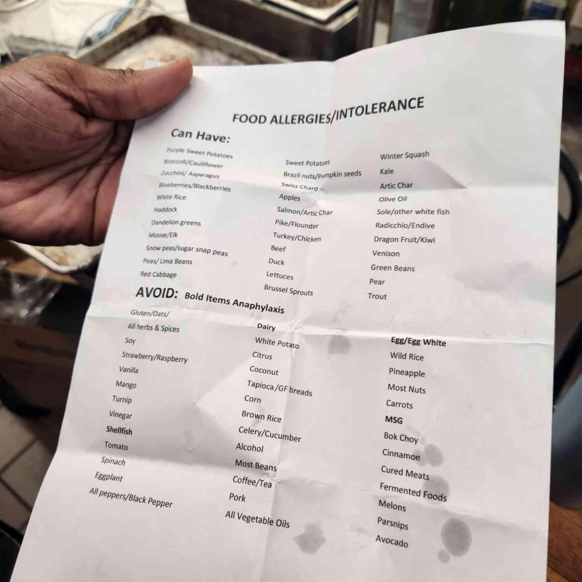 Drop the worst allergy card you've gotten