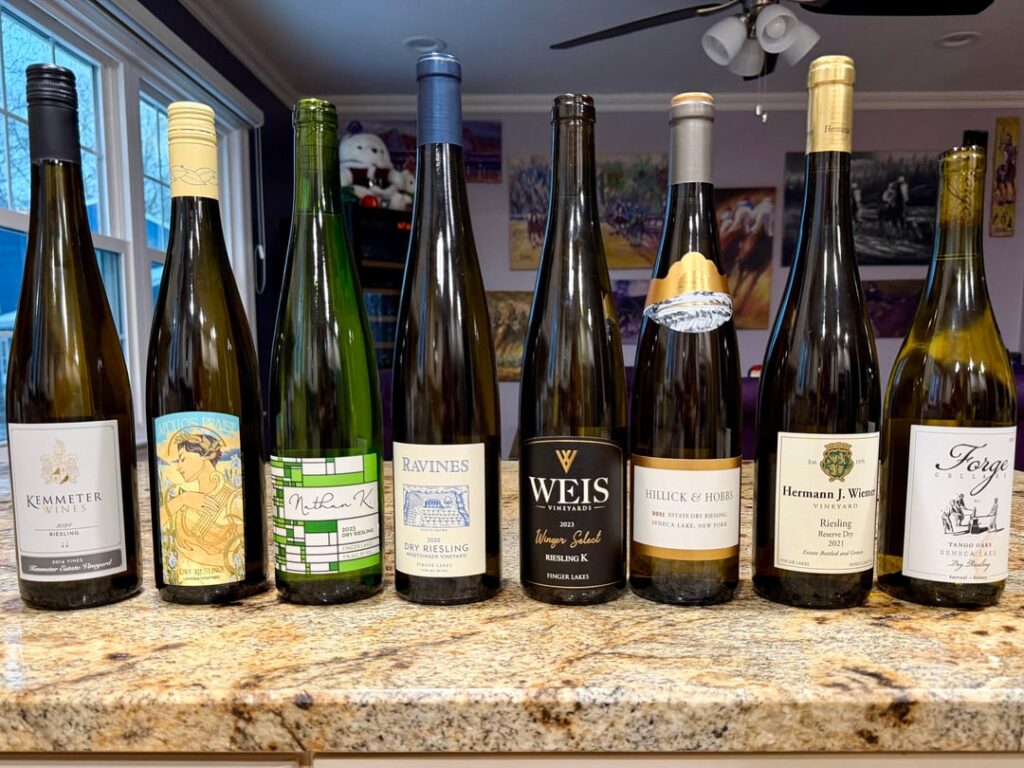 Tasting of eight fantastic finger lakes Rieslings