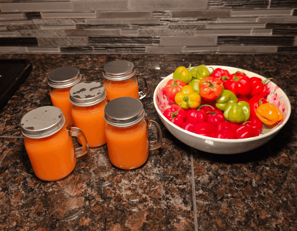 I found these little glass jars in Dollar Tree