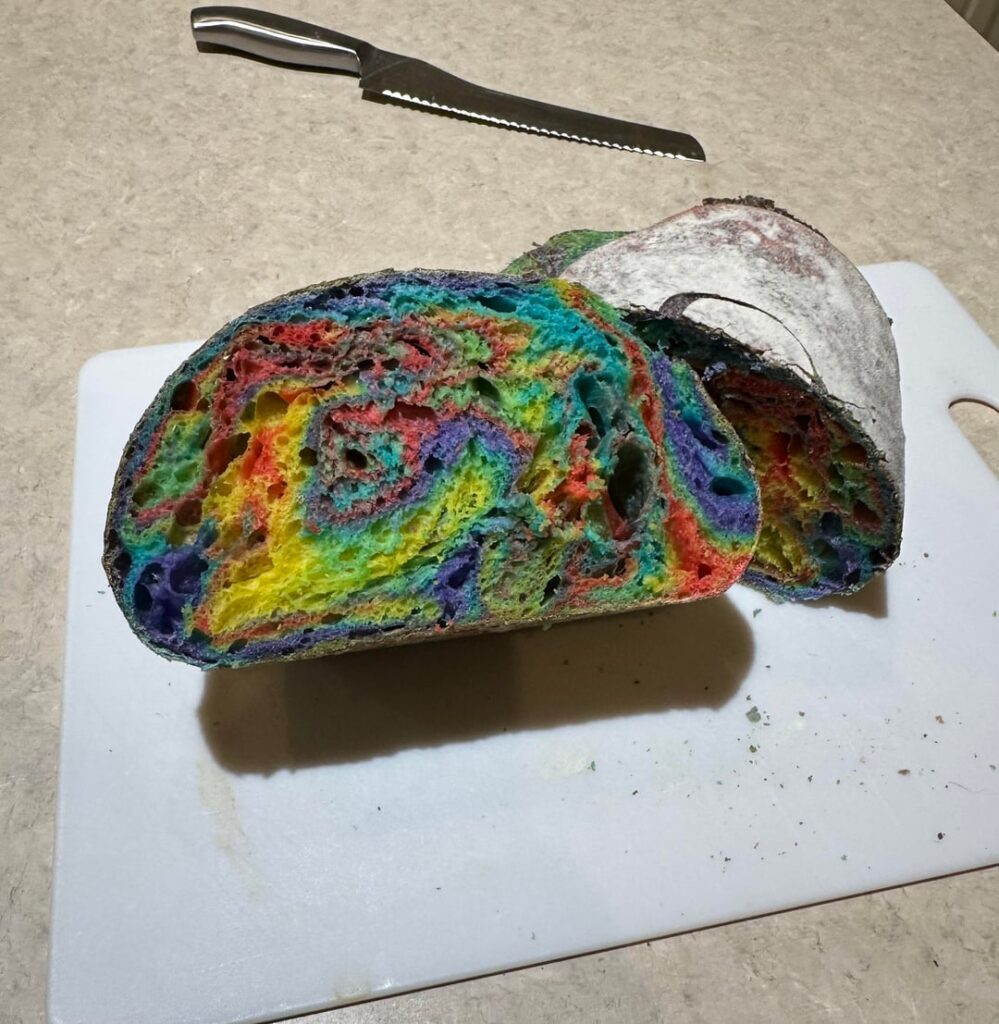 New Years Eve Rainbow Loaf