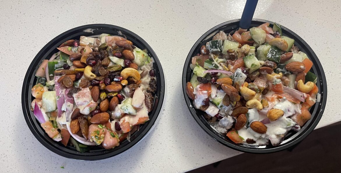 Brisket rice bowl and brisket w/ chicken rice bowl from KG BBQ