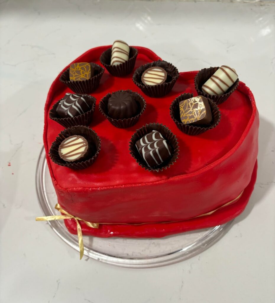 I attempted a box of chocolates cake for my anniversary!