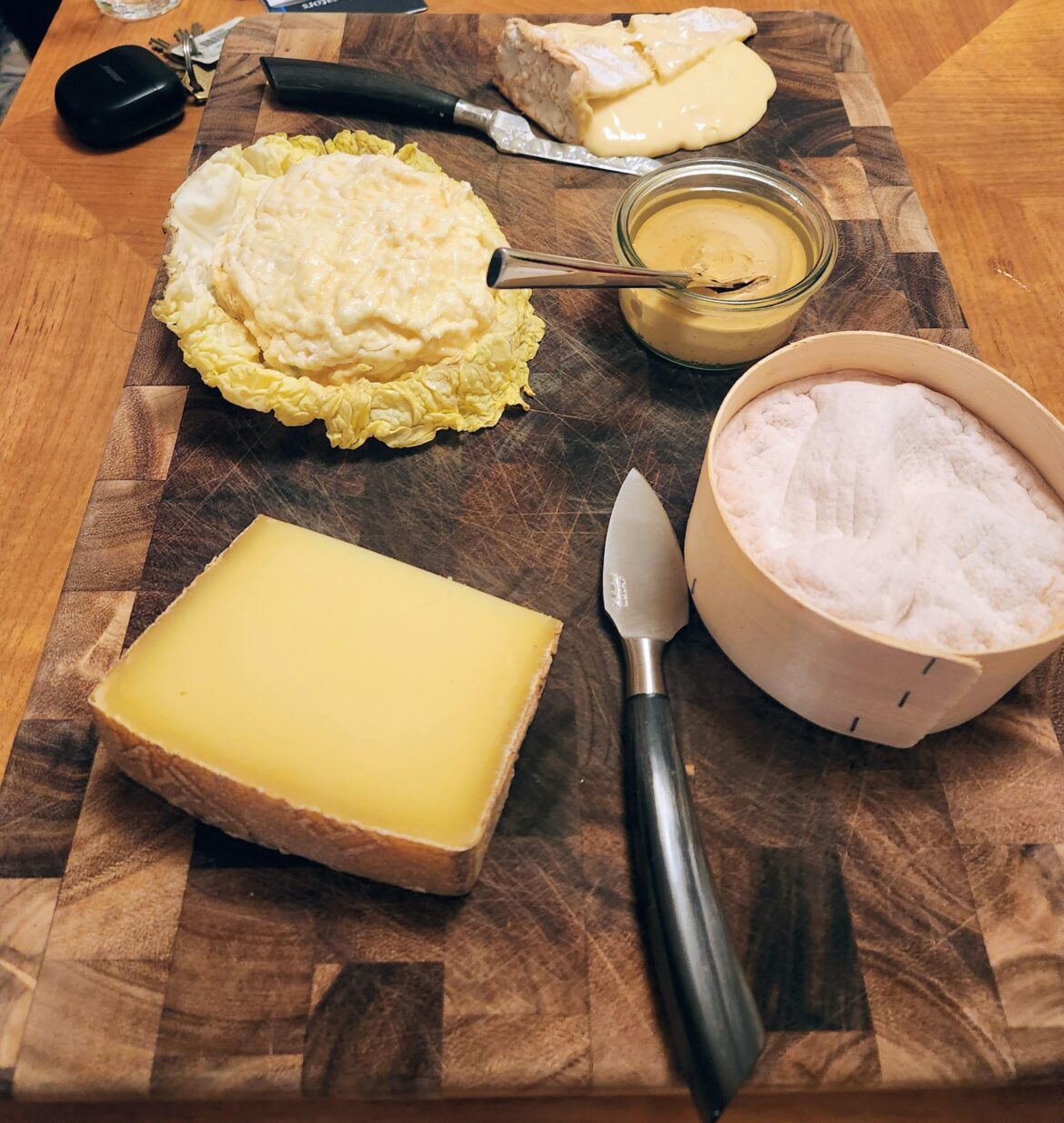 Post-shift Thanksgiving Eve cheese board