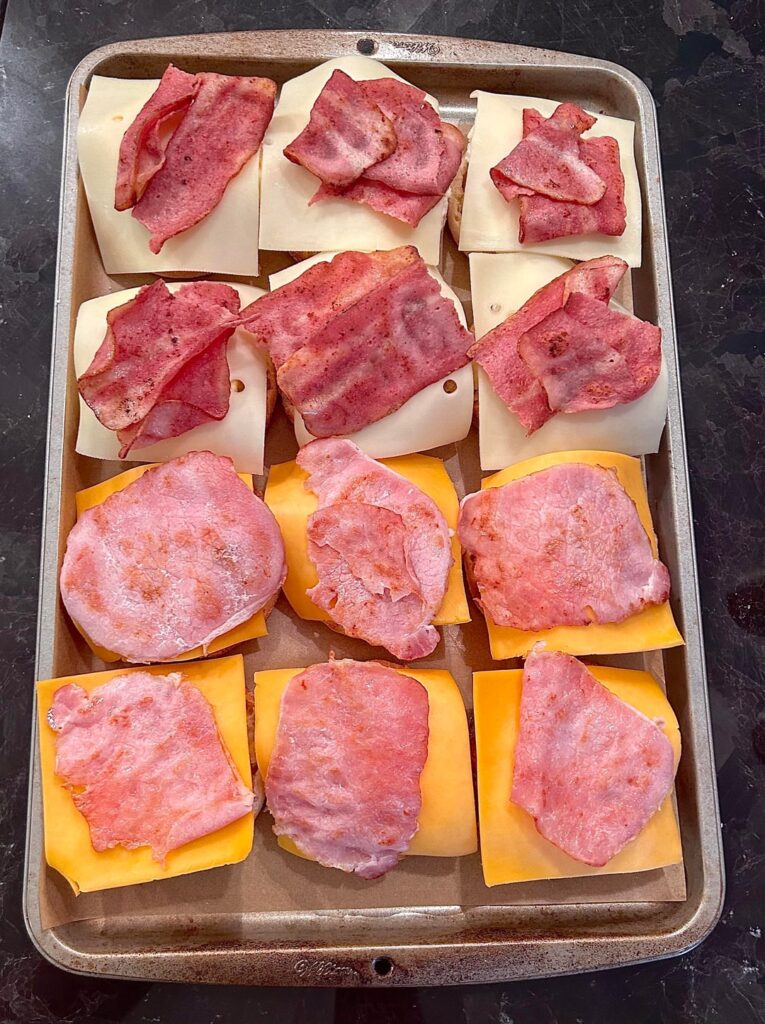 Breakfast sandwiches prepped ✅