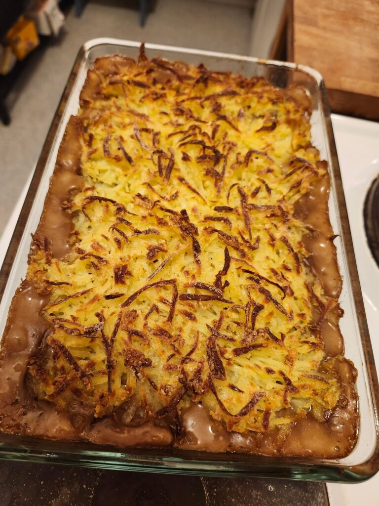 Mushroom lentil rosti pie🥧