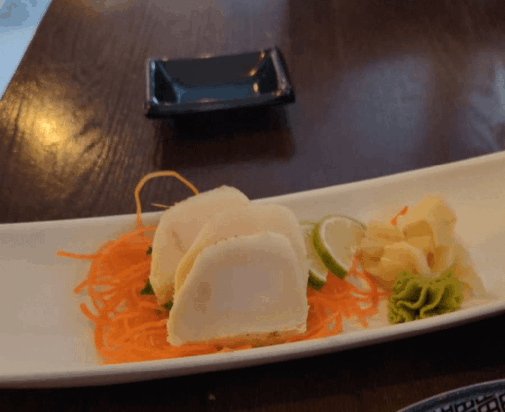 A very interesting sashimi.