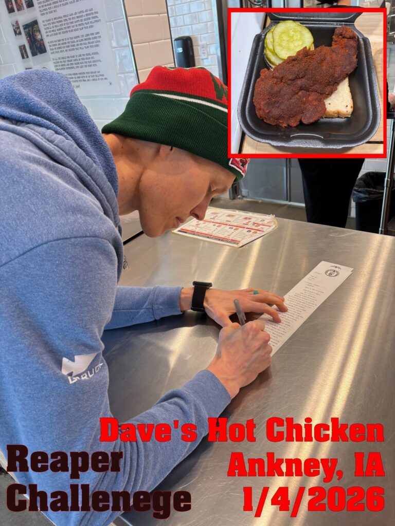 I thought I had a spice tolerance. Dave's Hot Chicken Reaper Challenege proved me wrong