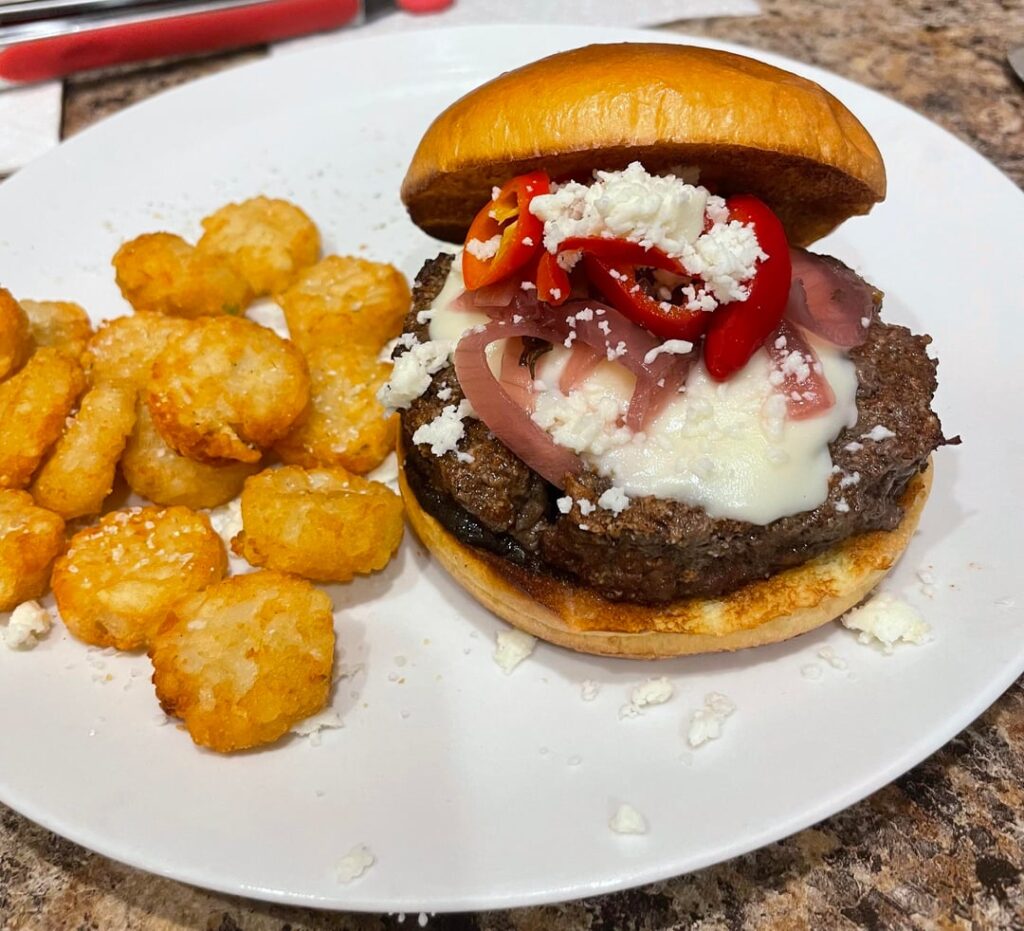 Homemade Smoke Oaxaca Burger